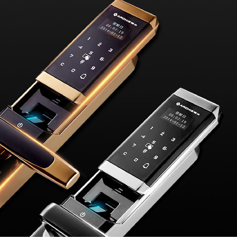 门锁雅洁智能指纹大门密码锁家用防盗门木门电子智能门锁