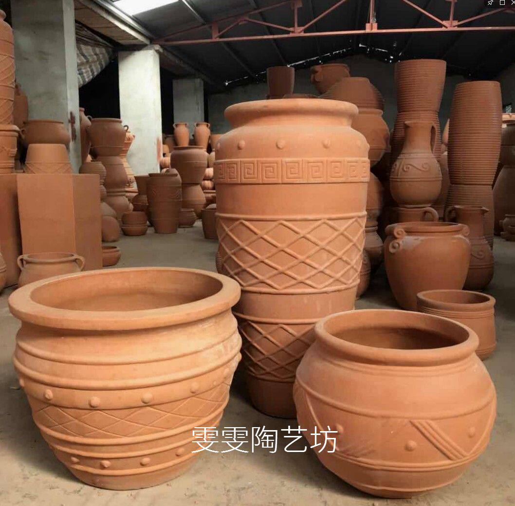 花盆园林景观土陶陶罐庭院红陶组合特大陶瓷特价花盆