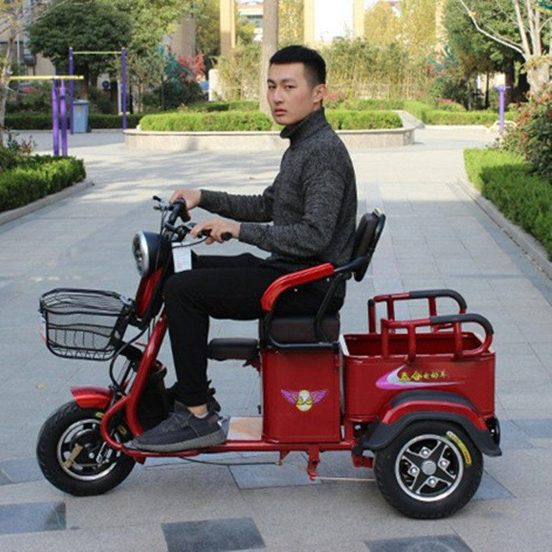 电动三轮车载人接孩买菜电梯小巧电动车残疾人中老年电动三轮车