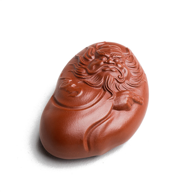 宜兴紫砂钟馗手把件茶摆件手工精品可养创意茶道茶宠摆件