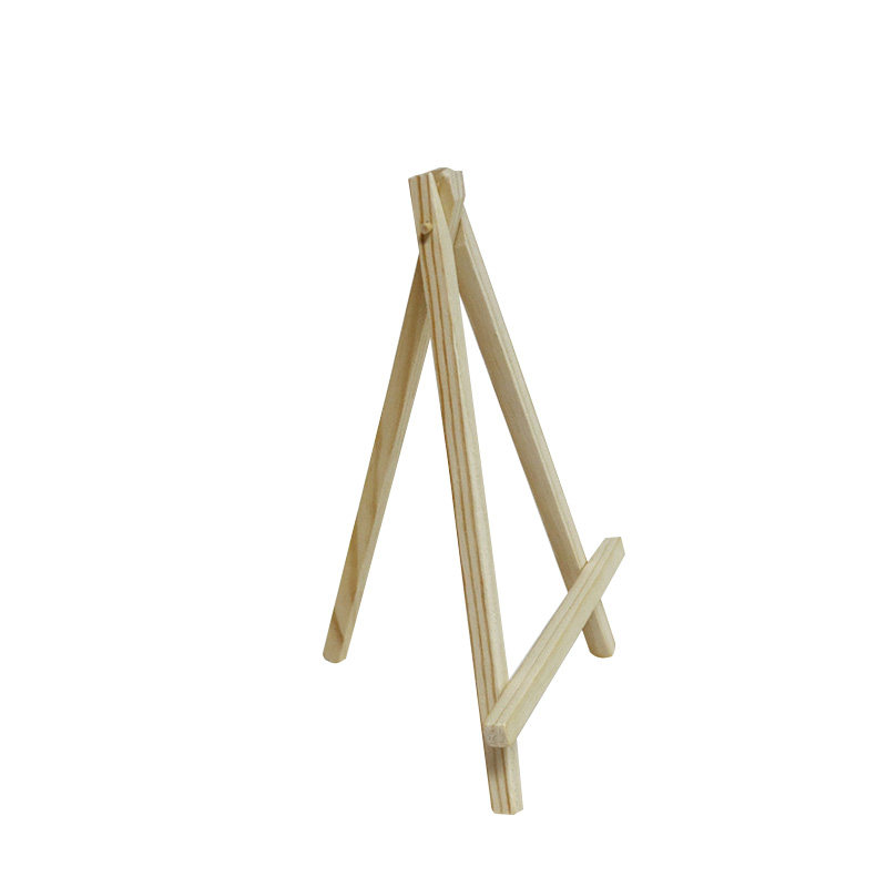 迷你三脚画架摆件相框框架手机支架木制画板画板