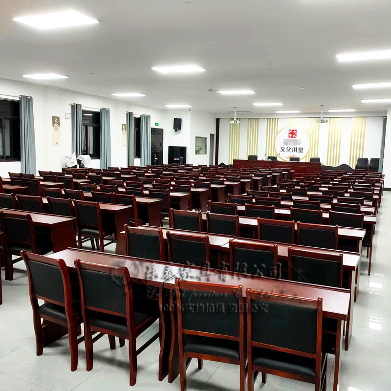 实木会议会议桌桌椅组合学生课桌双人培训单位会议桌