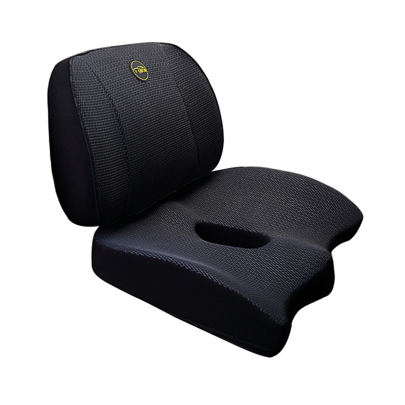 汽车腰靠垫腰枕靠背腰垫护腰车用座椅记忆棉加厚增高坐垫腰靠套装