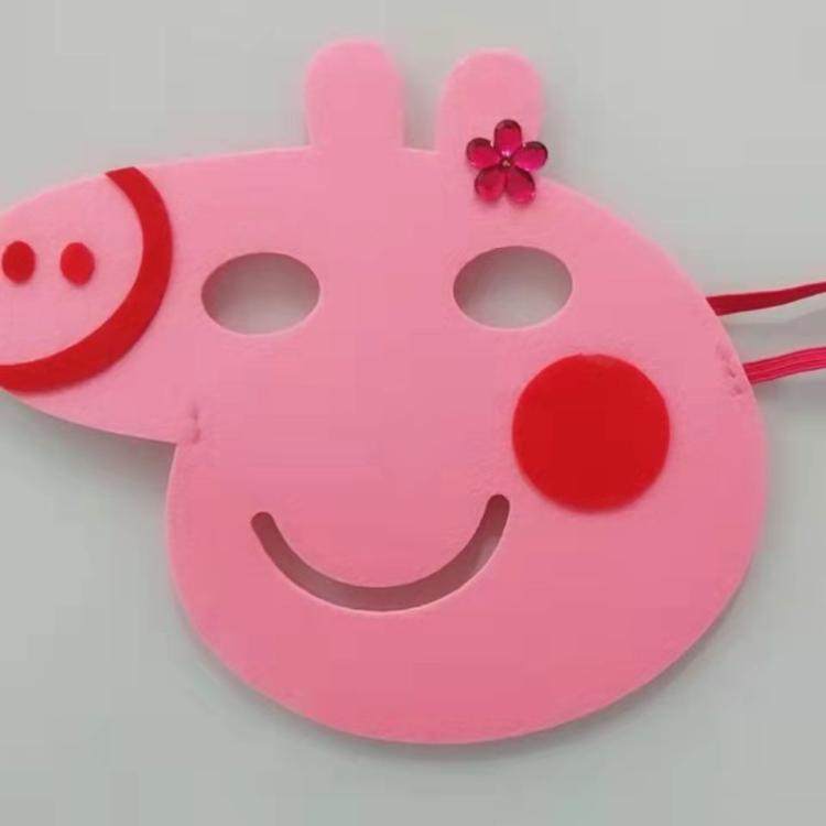 网红小猪佩奇头饰表演面具幼儿园活动亲子儿童化妆儿童演出服