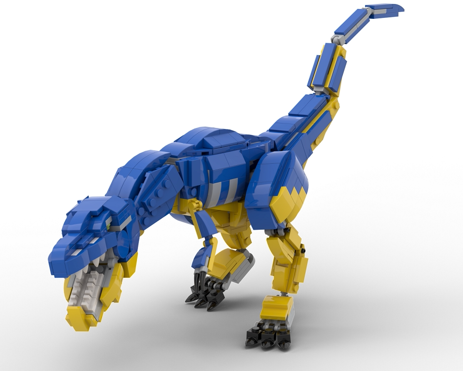 积木恐龙霸王龙暴龙鸟叔原创作品moc侏罗纪系列小颗塑料积木