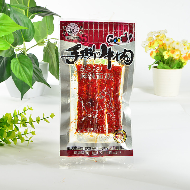 重庆四川风味怀旧小吃零食品皓力手撕牛肉单根素辣条麻辣面筋30克