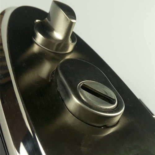 门锁老式hooply鸿利不锈钢防盗门天地按压把手大门机械门锁