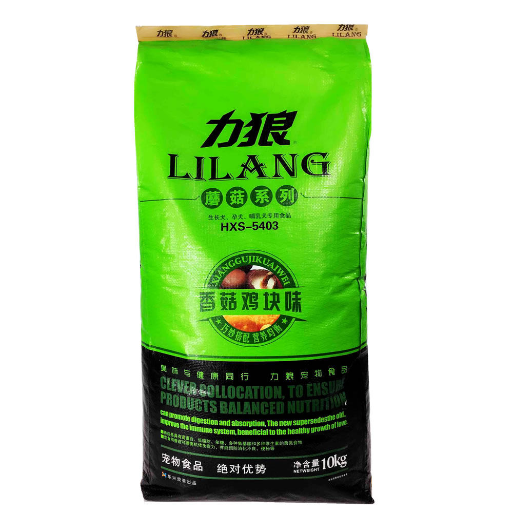 力狼全价狗粮香菇鸡块肉味10kg中型幼犬金毛犬主粮