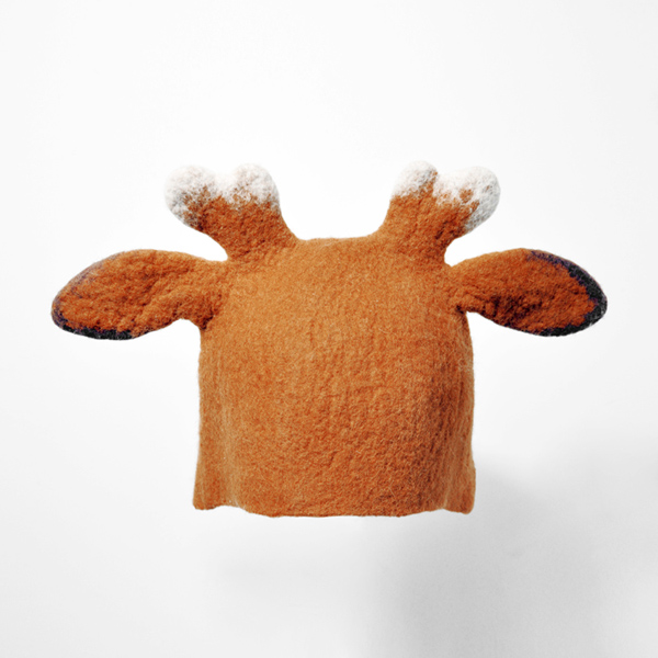 [小鹿帽子]苏朵手工羊毛毡湿毡手工手作儿童婴儿麋鹿diy材料包