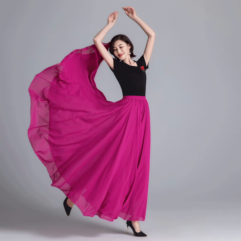 半身跳舞中老年广场舞拉丁舞交谊舞国标摩登夏摩登长裙拉丁舞下装