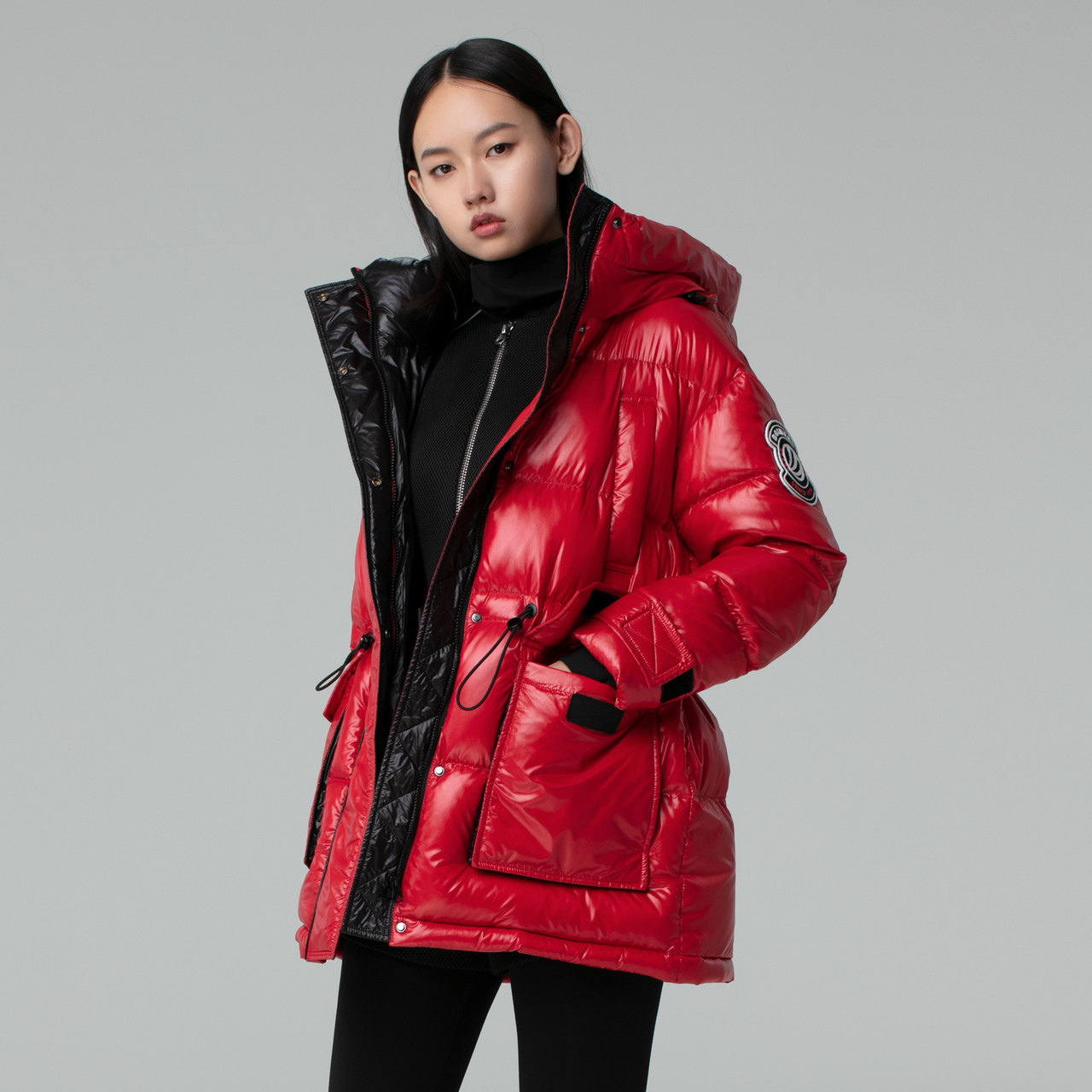 羽绒服波司登2020新款泡芙时尚免洗连中长羽绒服