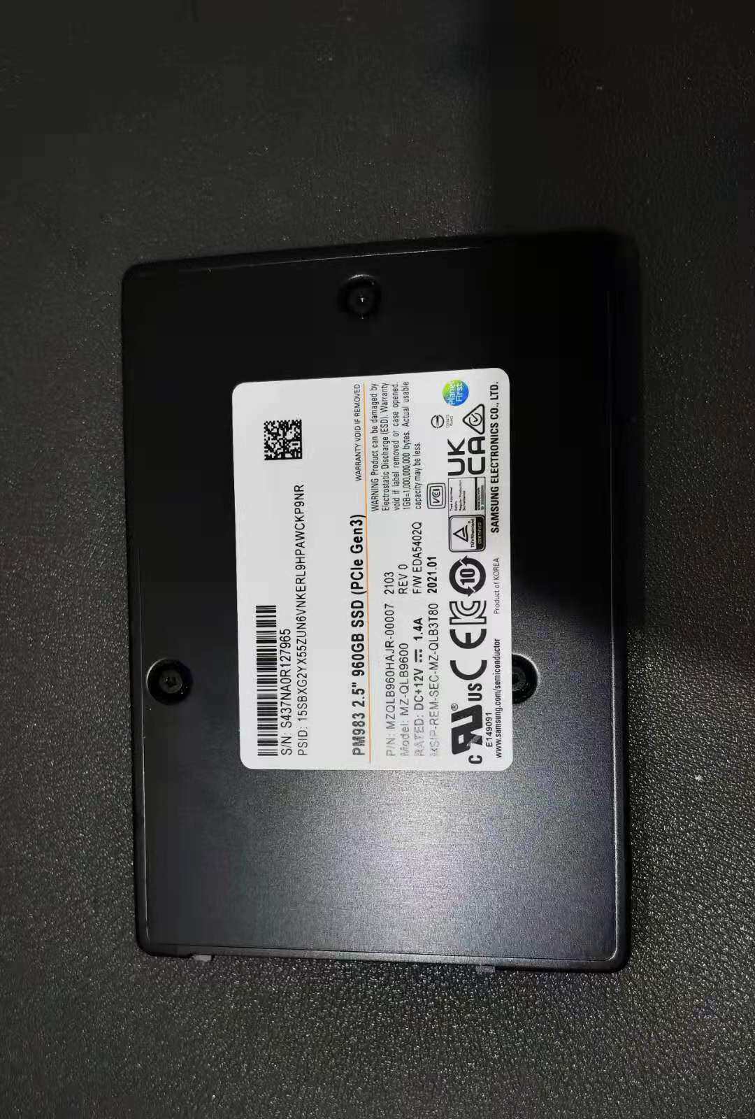 三星pm9839a3960g192tnvmeu2pcie固态硬盘固态硬盘