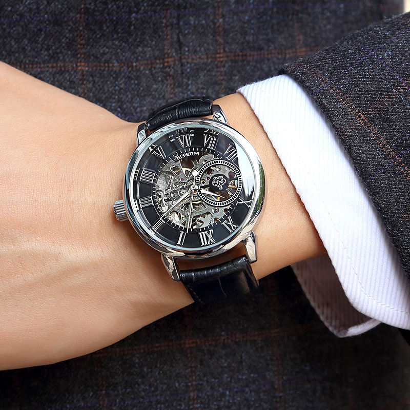 正品新款手表男士全自动机械表防水镂空氚气十大学生潮流品牌男表