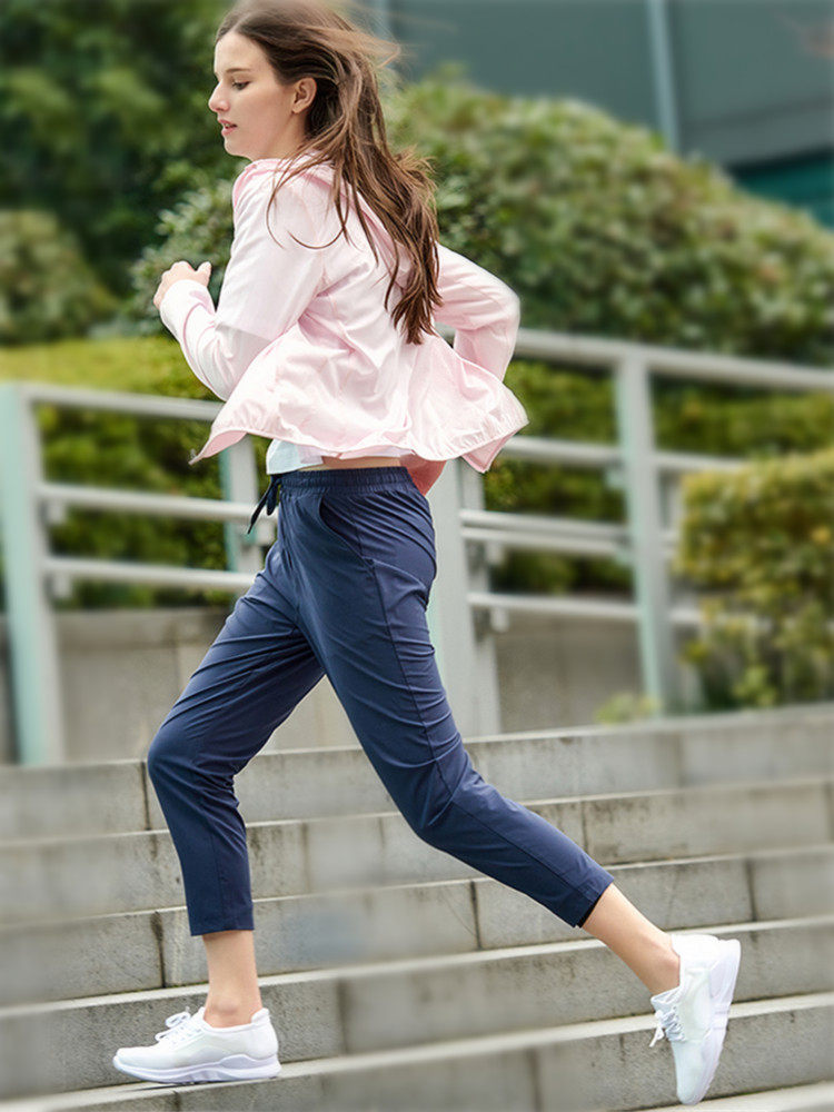 高梵2020新款快干休闲运动裤女薄款户外跑步健身瑜伽夏弹力速干裤