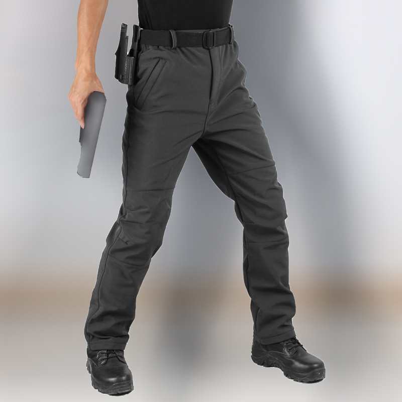 战术裤鲨鱼皮软壳抓绒裤男户外秋冬长裤防风防水保暖加绒裤军迷裤