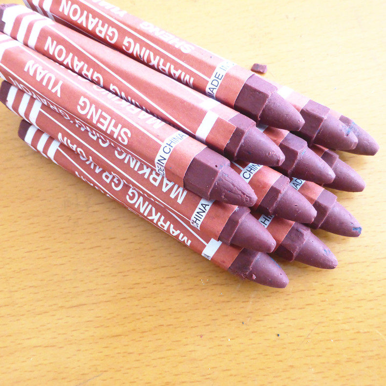 泡沫水产专用蜡笔记号腊笔防水大号带水标记蜡笔