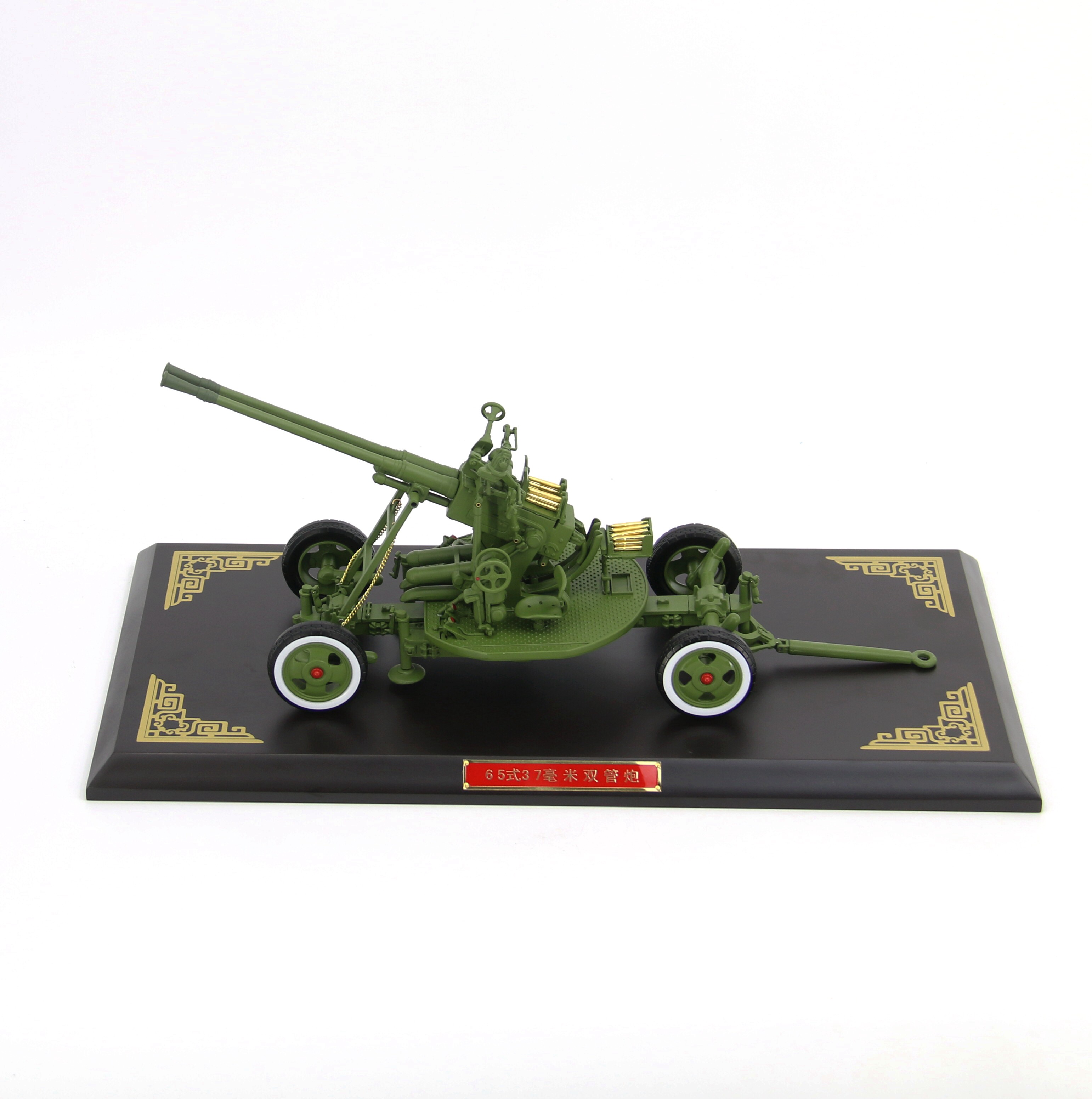 模型双管高炮静态火炮军事合金车模金属坦克坦克