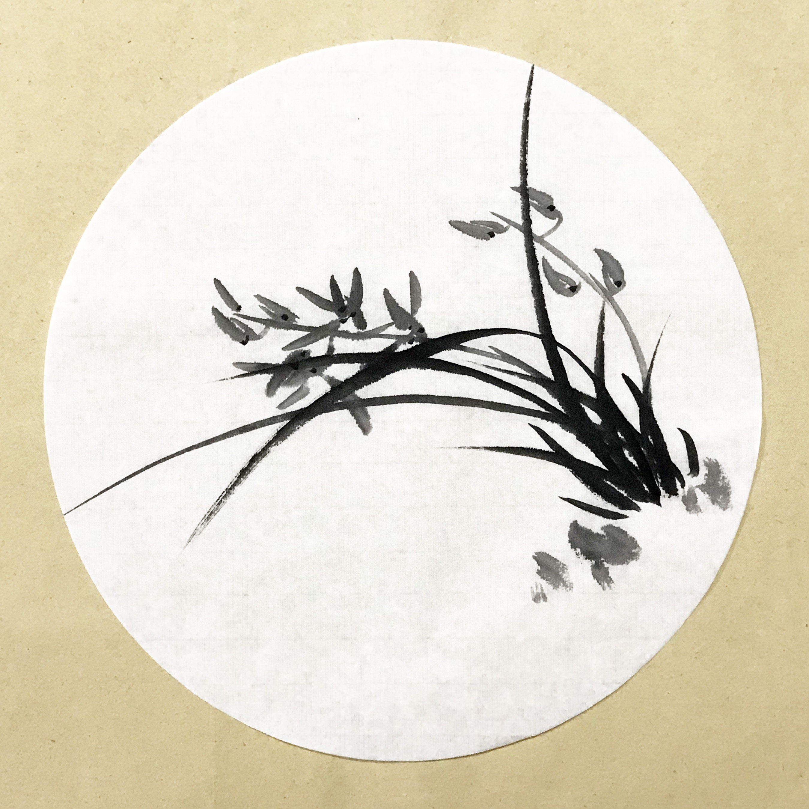 一元特惠水墨国画字画无款扇面画芯国画