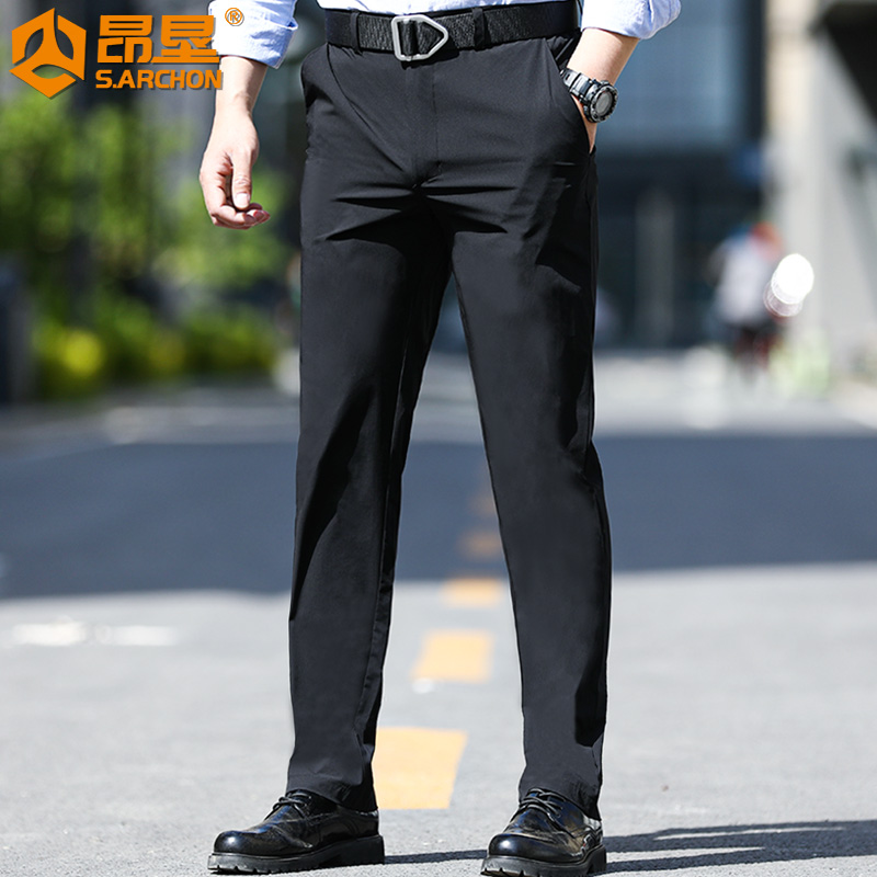 昂垦暗行者通勤战术西裤男弹力秋季轻薄直筒商务正装大码工作长裤