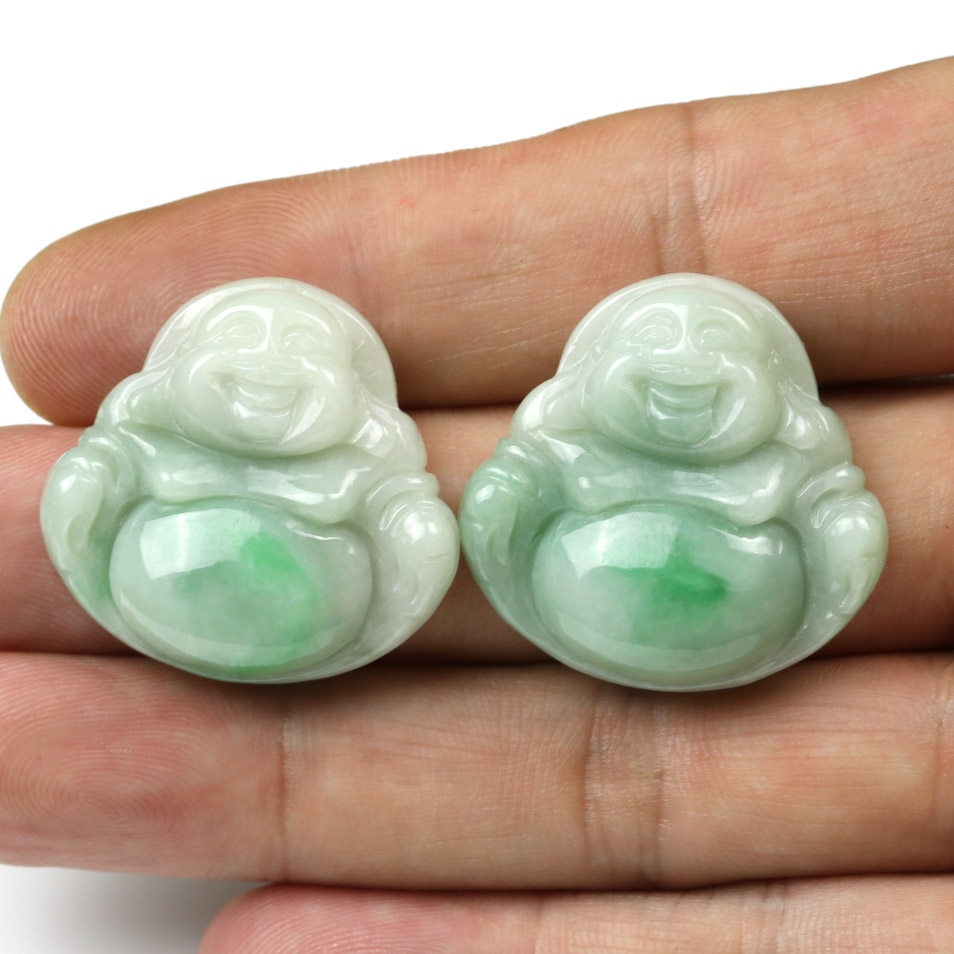 飘阳翡翠玉佛吊坠女款儿童弥勒佛玉项链母亲节颈饰