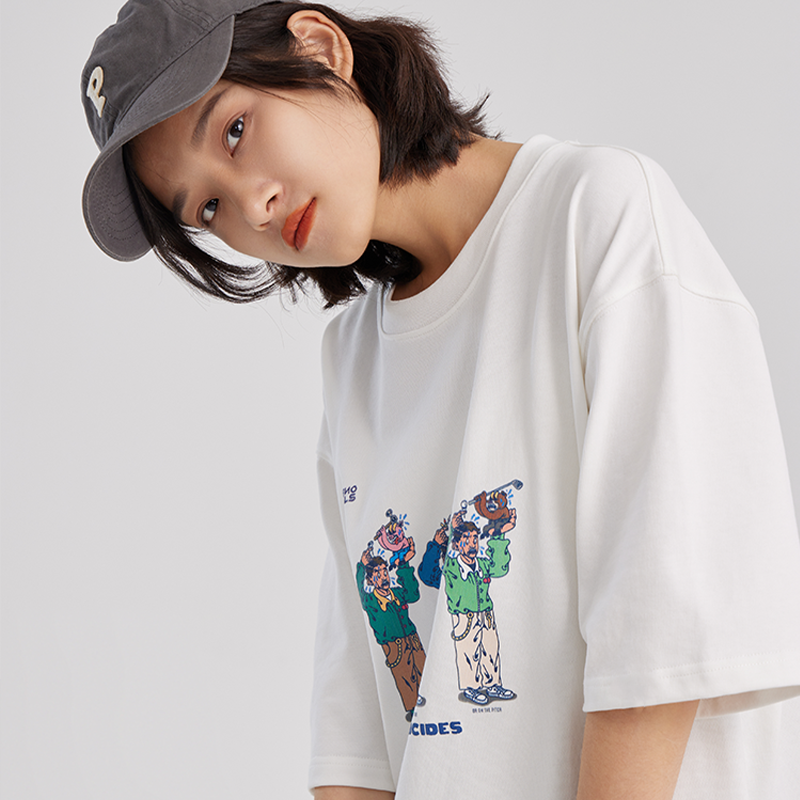 小野比利情侣联名短袖thesuicides设计印花t2022t恤