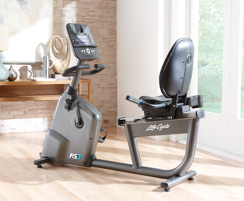 美国lifefitness力健健身车rs3家用靠背磁控室内自行车健身车
