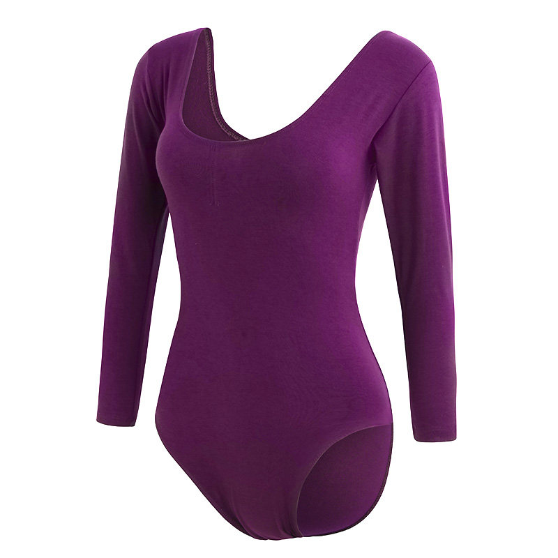 芭蕾舞服舞蹈练功服形体服艺考成人女体操形体中背长袖基训连体服