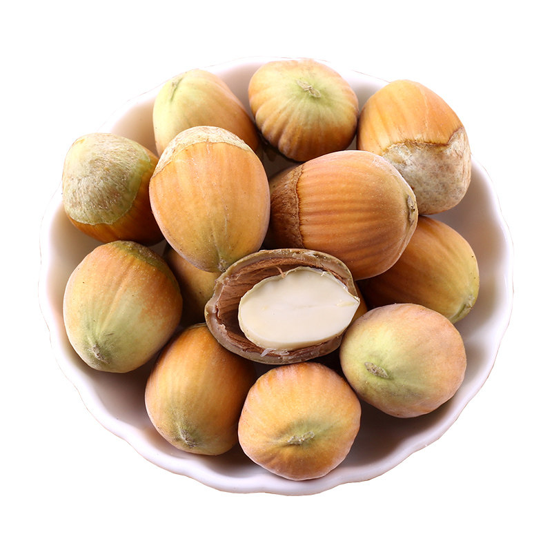 现货新鲜榛子湿榛子包邮大榛子东北水仁带绿皮新货野生榛子500g
