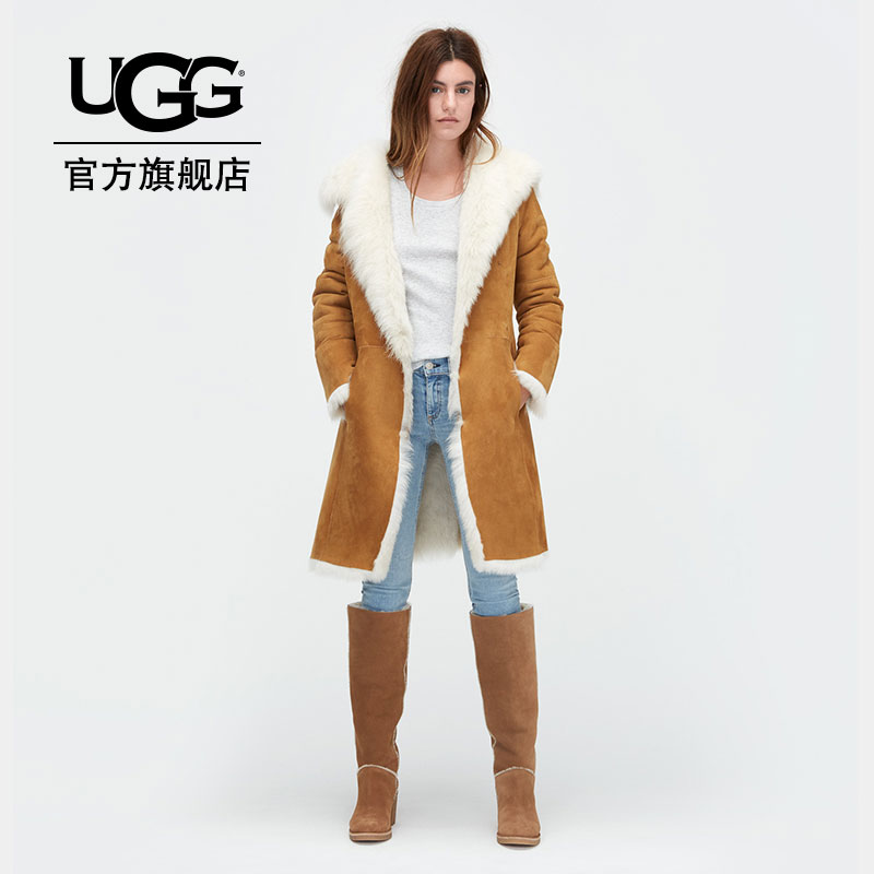 ugg冬季女士外套托斯卡纳皮毛一体及膝外套 1017644