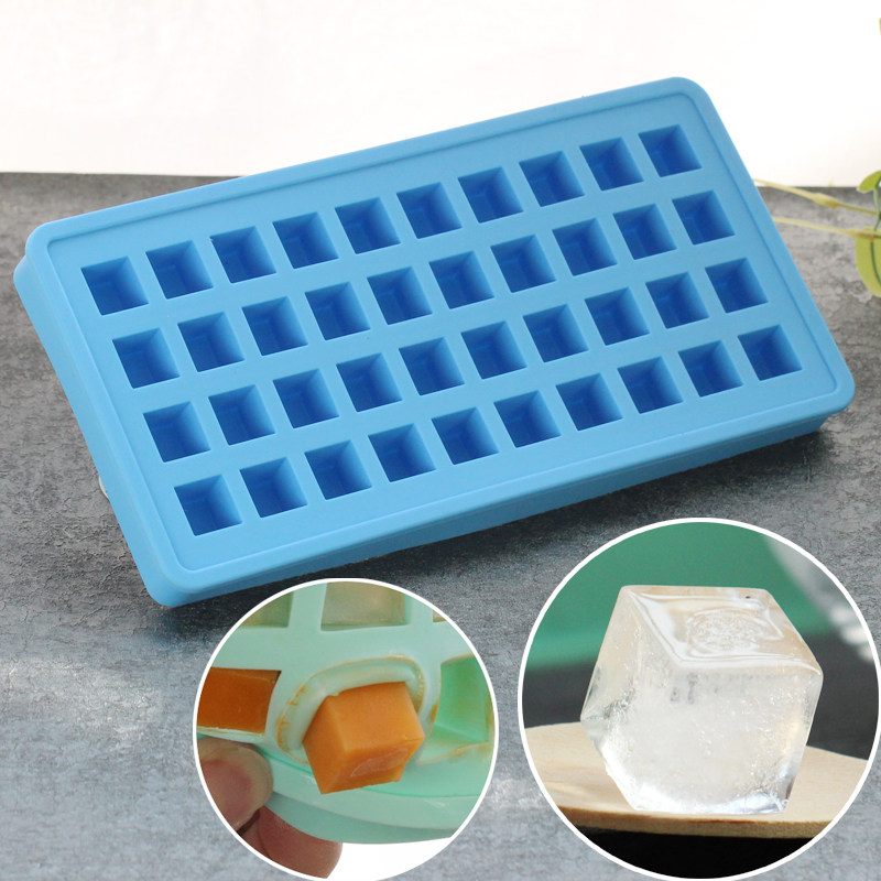 硅胶冰箱冻冰格立体椰蓉巧克力小方糖迷你冰粒冰块制冰模具带盖