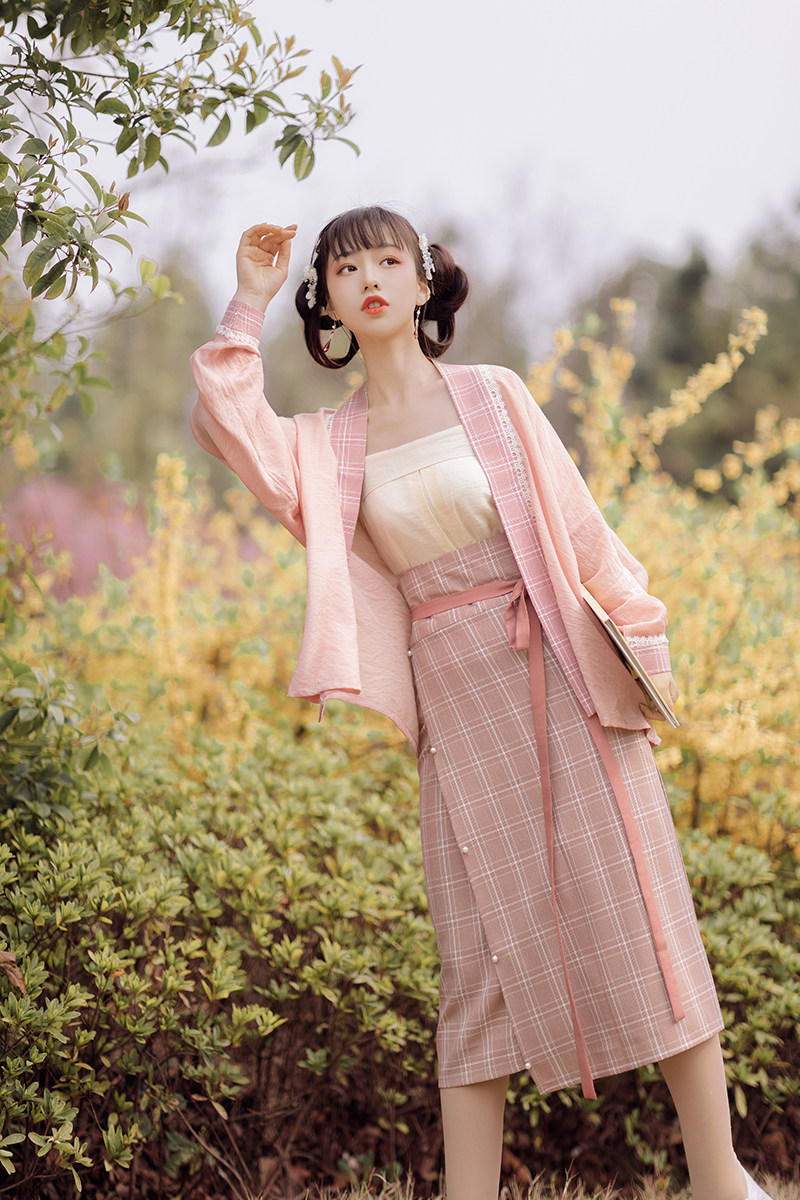 花神浅黛原创汉服女宋旋裙中国国风齐腰宋制褙飞机汉服