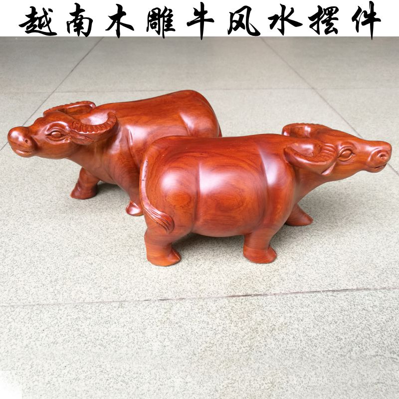 木牛红木花梨越南工艺品木雕摆件实木雕刻招财木雕