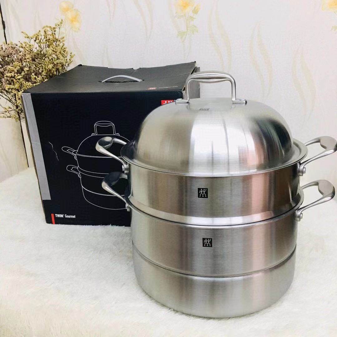 德国双立人蒸锅不锈钢厨具厨房家用煲汤汤锅煮锅蒸锅