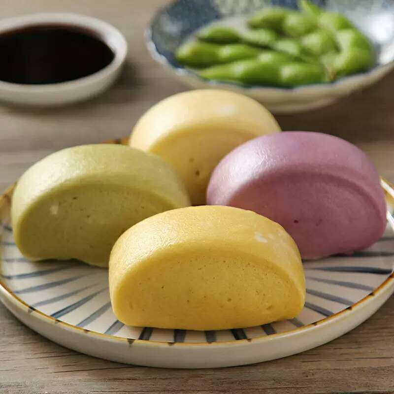 九洲丰园蔬菜泥馒头320g中式点心面食小吃早餐素食慈生面点