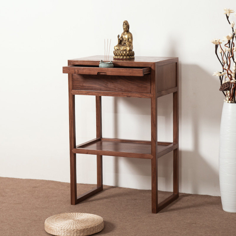 实木供桌佛台家用现代简约小型财神爷拜佛神台隔板供桌