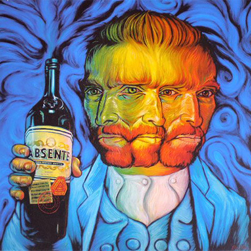 700ml进口洋酒烈酒法国梵尚absente苦艾酒55度absinthe威末