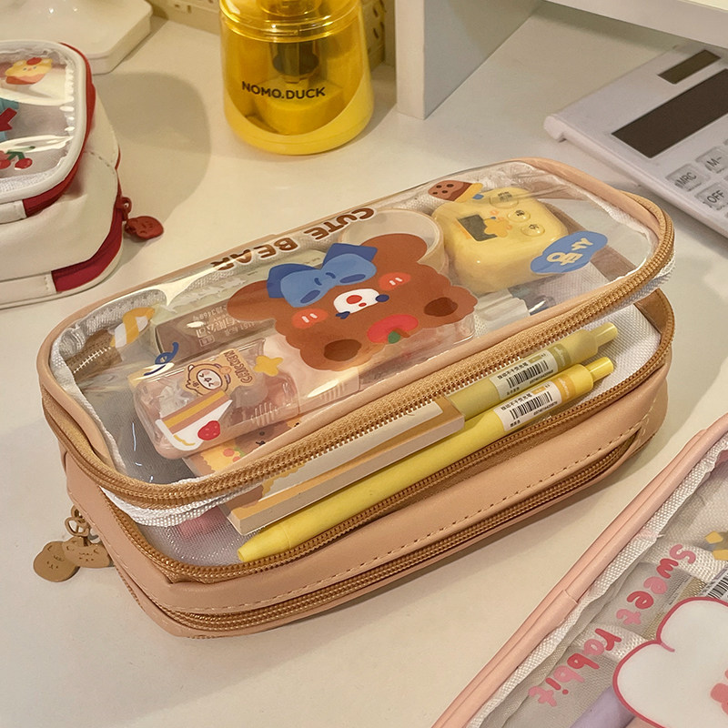 可爱少女心笔袋女孩ins日系大容量文具袋初中小学生笔袋