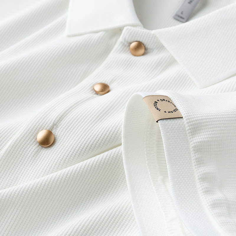 夏季清凉透气华夫格男士短袖t恤丝光珠地棉轻商务保罗翻领Polo衫