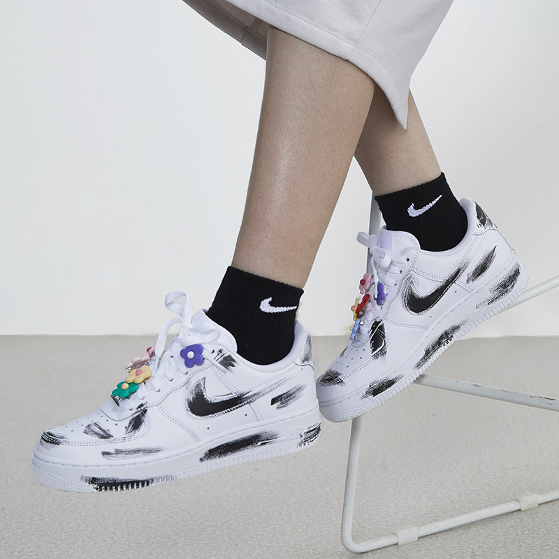 nikeairforceaf1小花花花彩虹小清新权志龙球鞋运动休闲鞋
