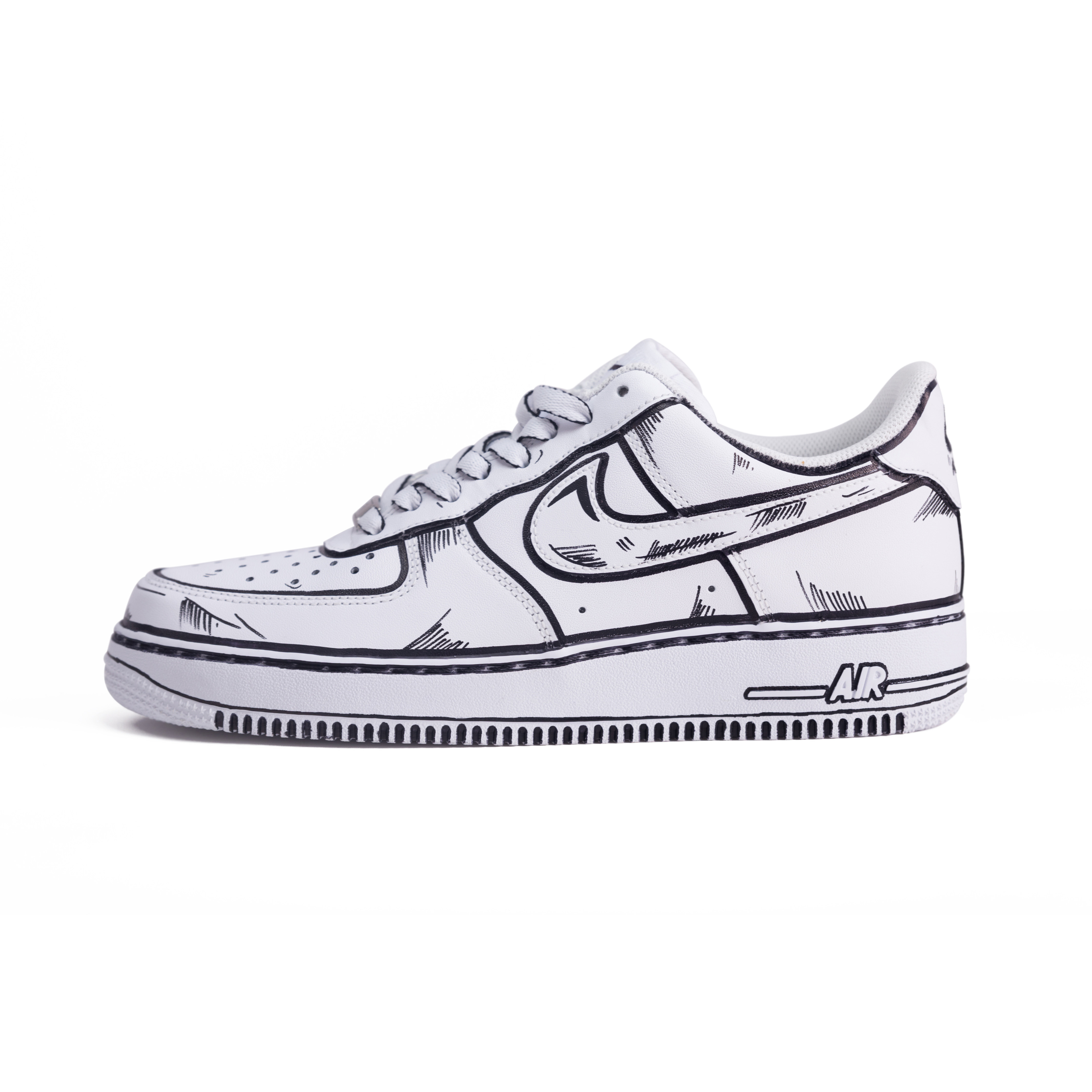 nikeairforceaf1二次元diy纯白空军一号板鞋情侣运动休闲鞋