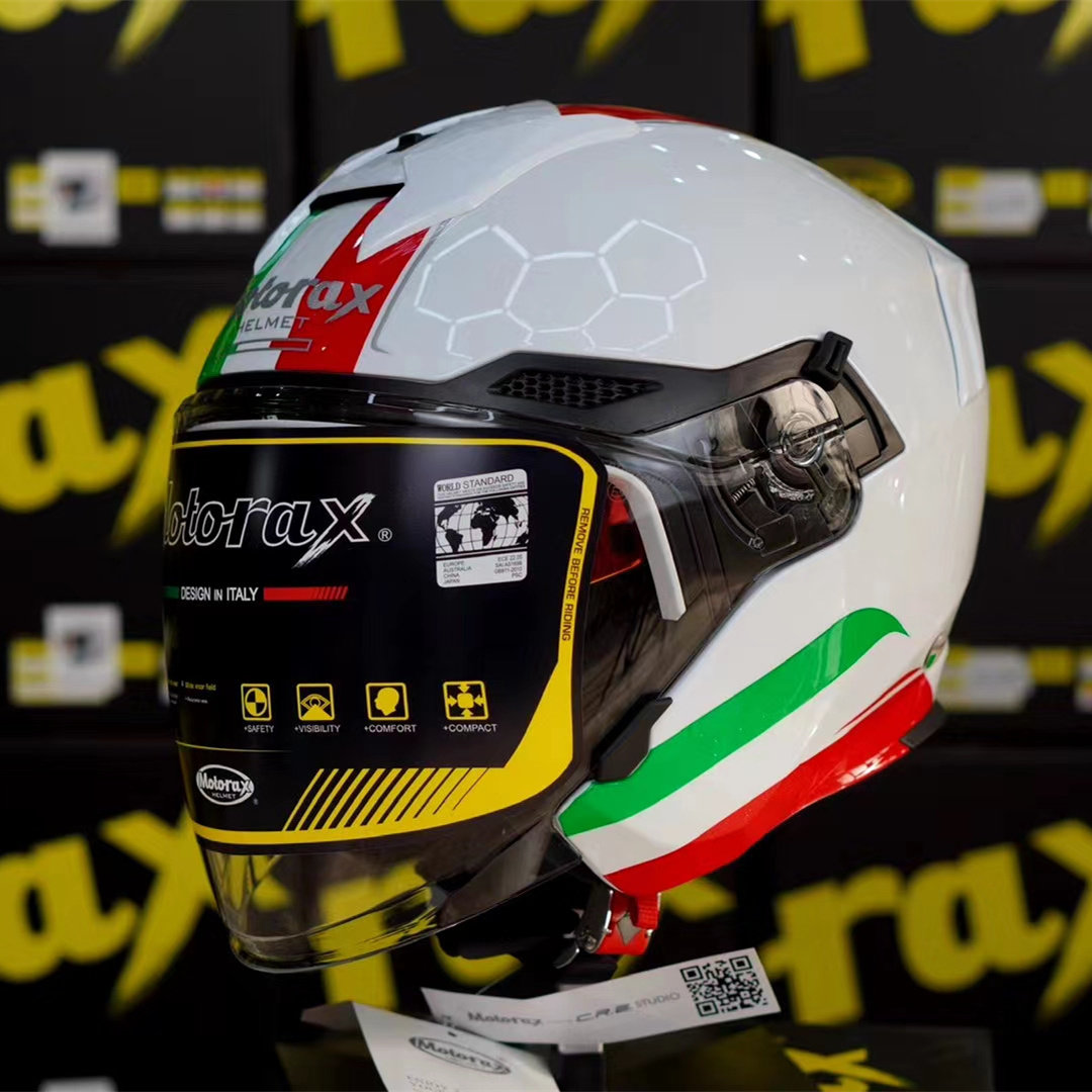 意大利motorax四季摩雷士s30镜片半盔摩托车复古男女摩托车头盔