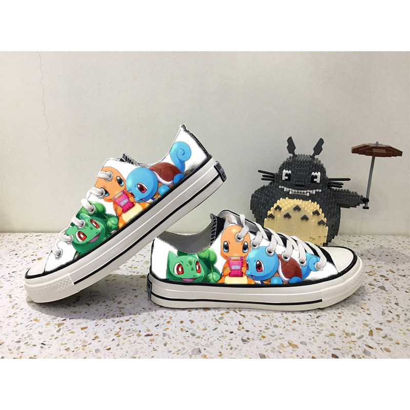 宠物小精灵pokemon联名精灵宝可梦口袋妖怪皮卡丘帆布布鞋学生帆布鞋