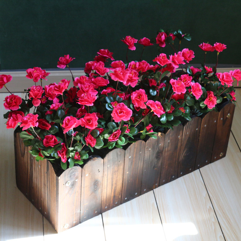 花箱花槽套餐插花假花仿真户外花坛绢花向日葵仿真花