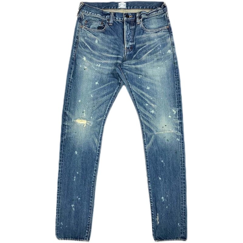 prps牛仔裤制品noir补丁水洗修身中腰长裤日产牛仔裤