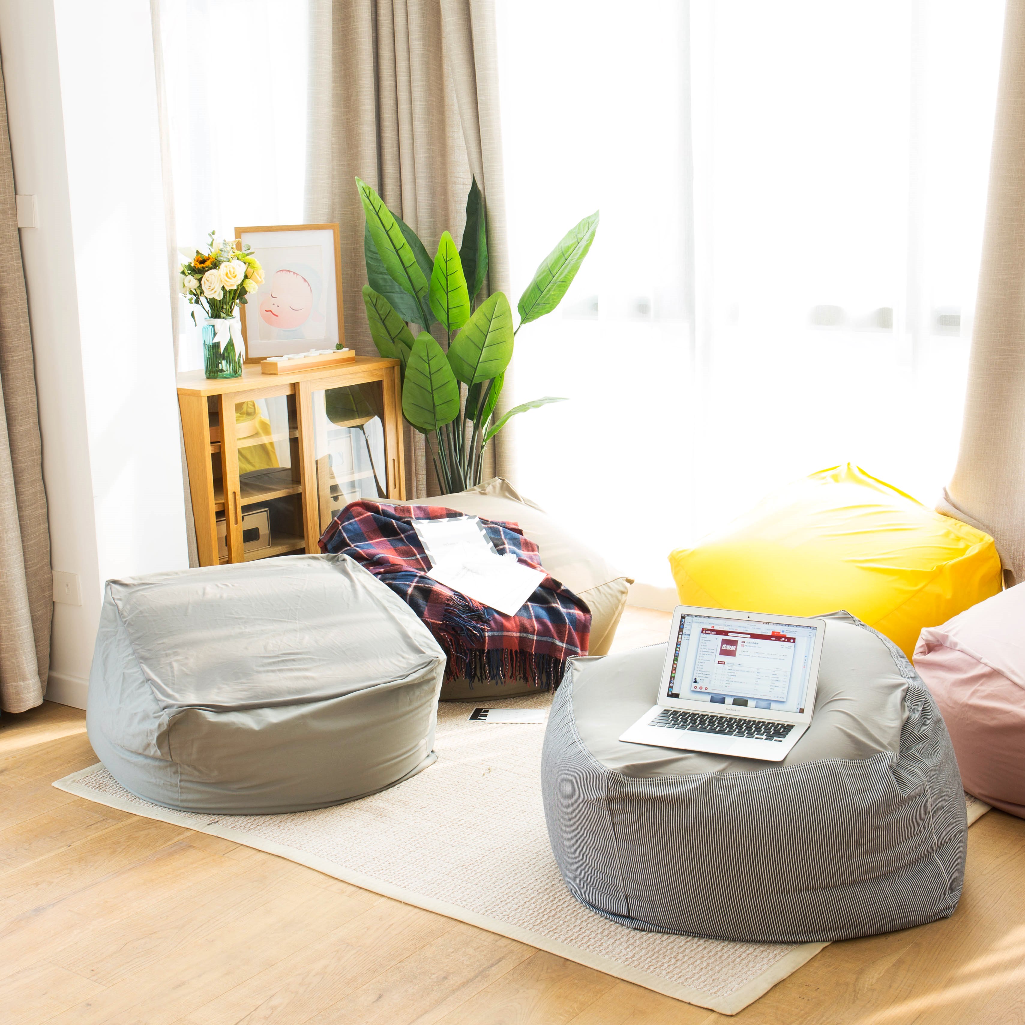 懒人沙发日式良品沙包豆袋沙发客客厅布艺单人懒人沙发