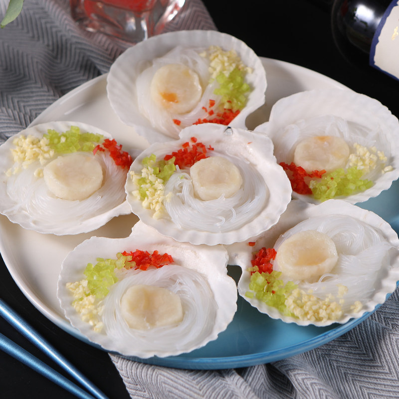扇贝超大粉丝带子蒜蓉清蒸即食大连海鲜水产贝类制品