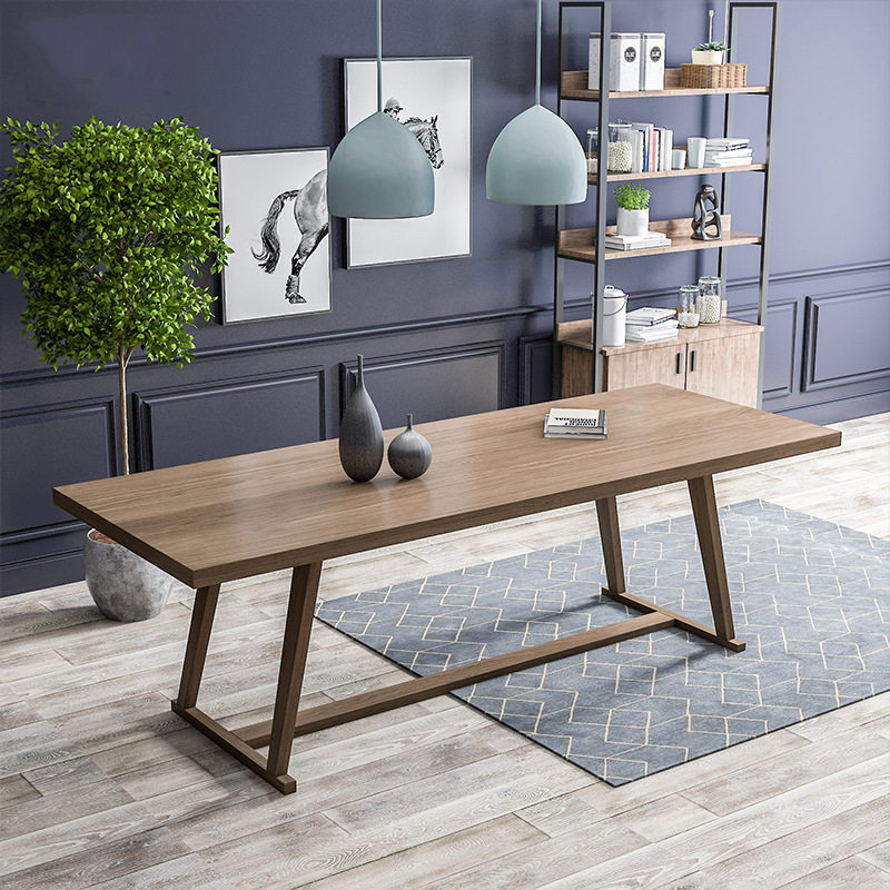 餐桌桌椅简约现代实木组合合大桌子家用小户实木餐桌