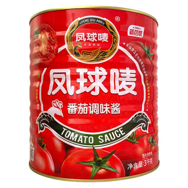 凤球唛番茄调味3kg6罐番茄酱薯条酱汁披萨意大利番茄酱
