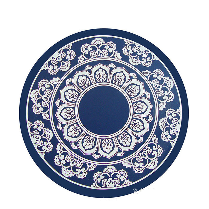 圆形莲花汽车用品手机防滑垫车载香水摆件止滑镶钻防滑垫