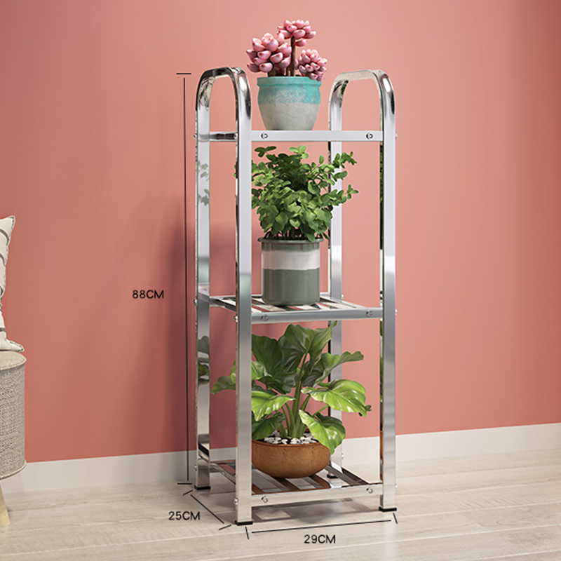 立式不锈钢方管花架室内外阳台多肉绿萝装饰盆栽花架